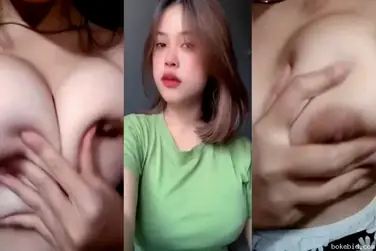 Gadis Hijab Tiktok Seragam Hijau Digarap Ganas